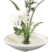 Amazon.co.jp: HIGHAWK花器 華道 生け花用 水盤 花瓶 陶器 挿花